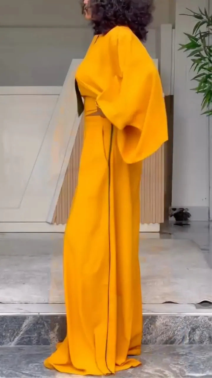 Oversized Cropped Top & Wide-Leg Pant Co-Ord Set
