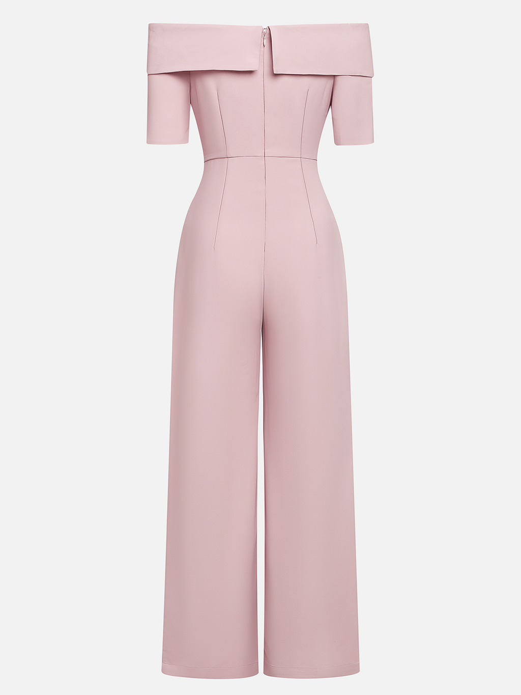 Women Pink 3D Floral Off The Shoulder Short Sleeve Dressy Jumpsuit