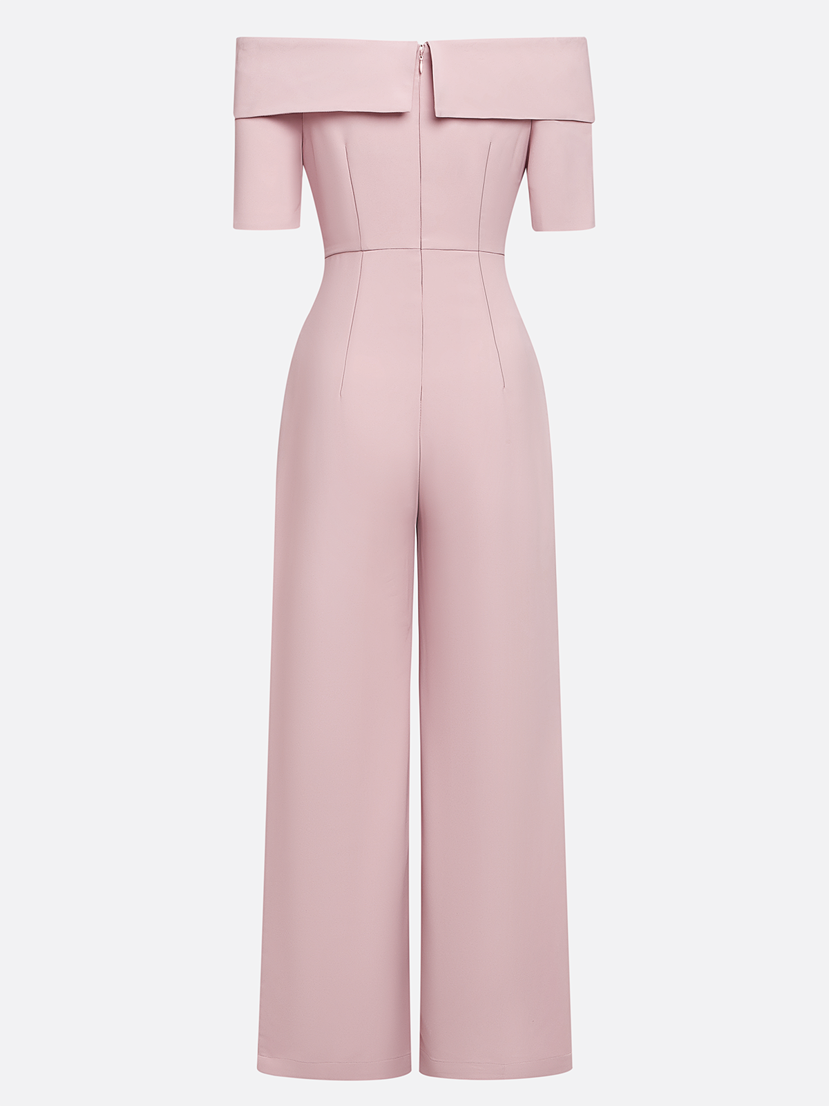 Women Pink 3D Floral Off The Shoulder Short Sleeve Dressy Jumpsuit