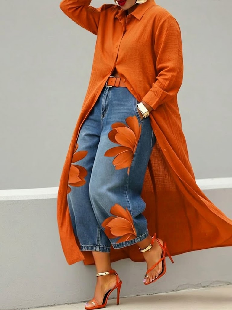 Casual Linen And Cotton Shirt Dress