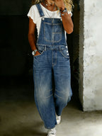 Women’s Casual One Piece Denim Jumpsuit