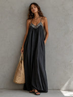Sequin Spaghetti Strap Loose Maxi Dress