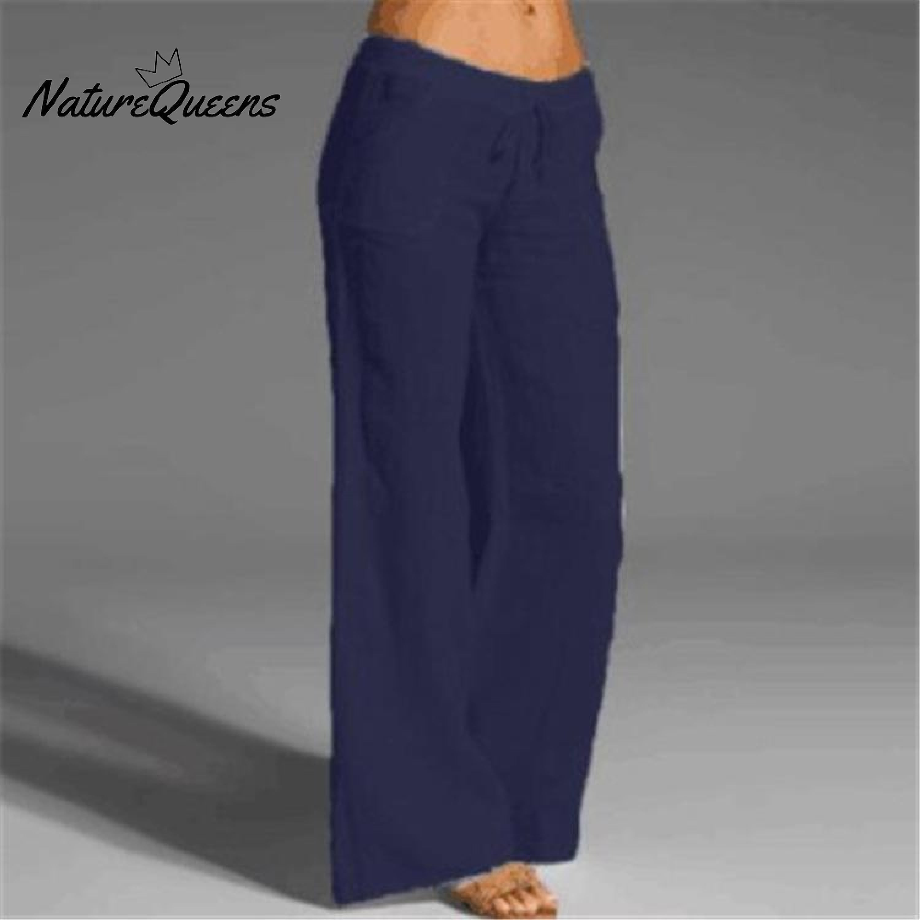 Women's Pocket Cotton and Linen Slacks