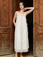 The Lace Linen Midi Dress