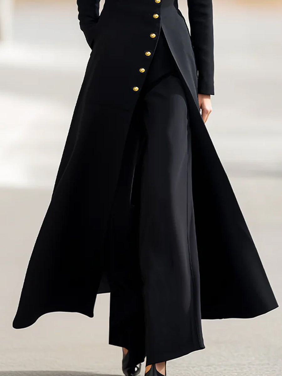 Elegant Long Blazer And Trousers Set