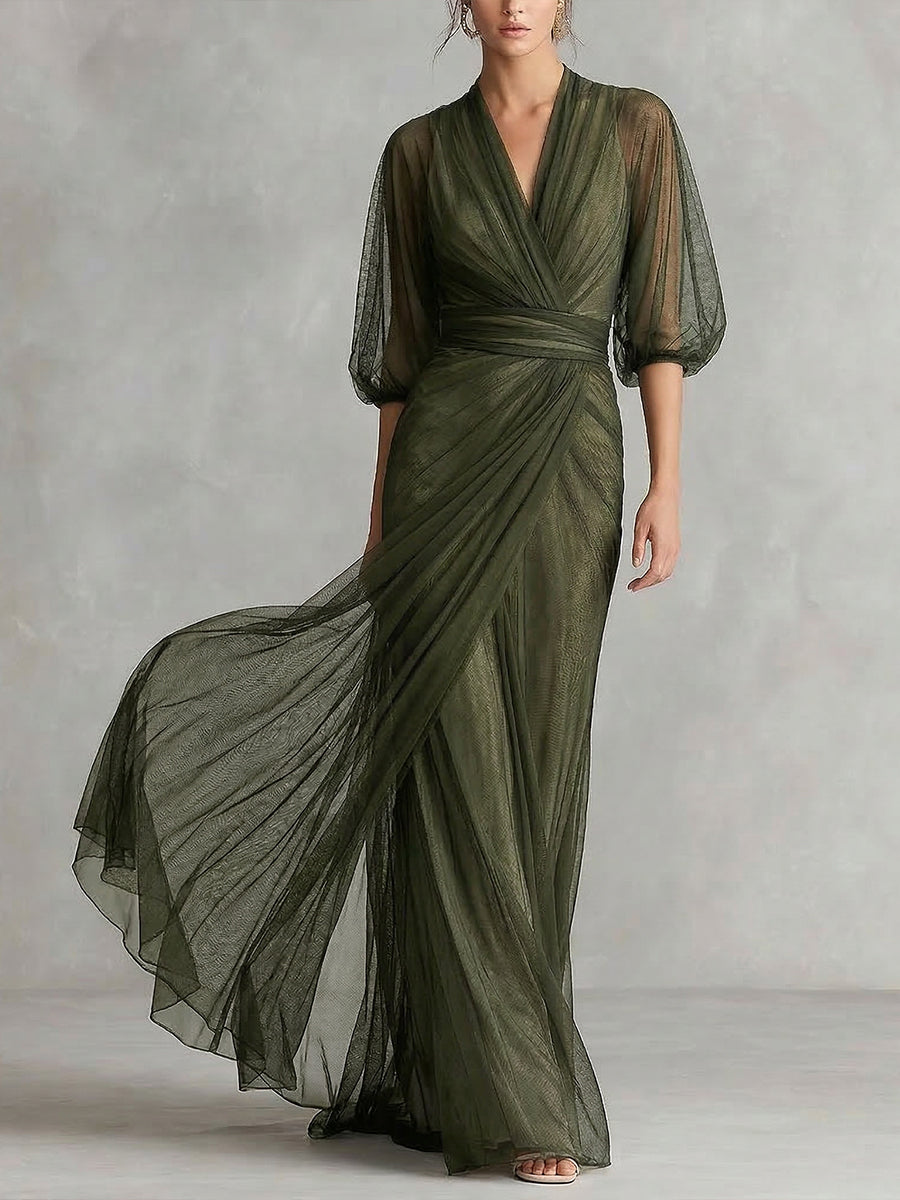 Fashionable Mesh Maxi Dress