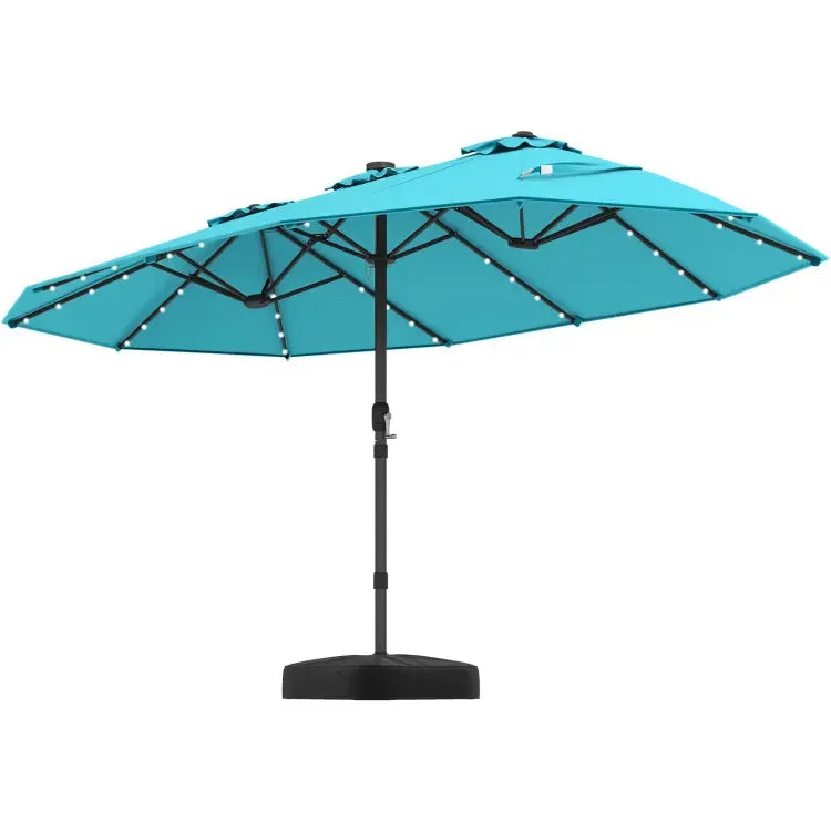 Large Heavy-Duty Patio Umbrella with Base