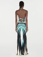 Ray of Sea Print Jumpsuit