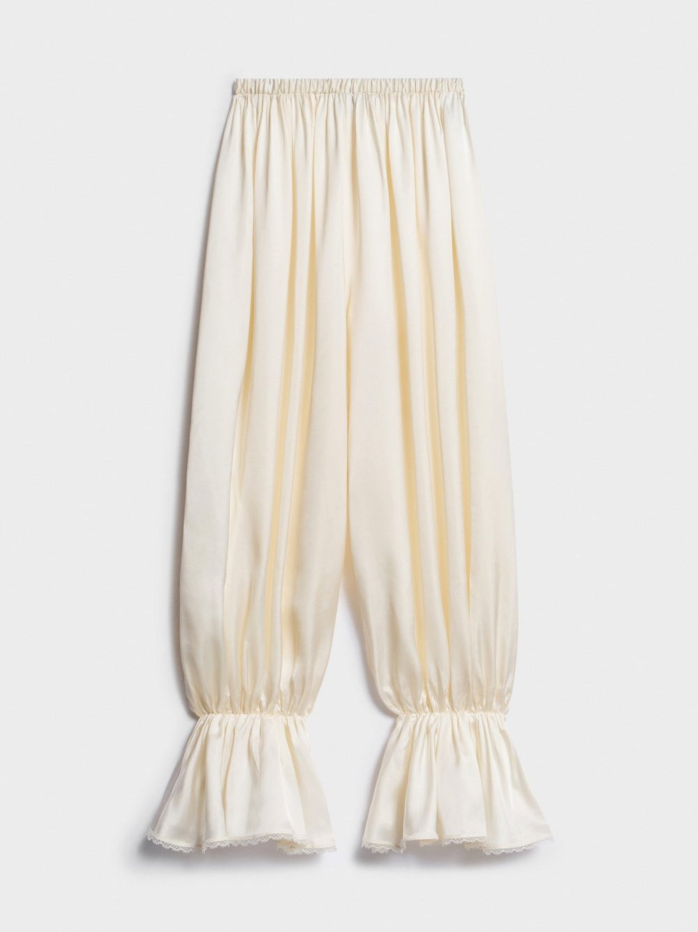 The Ivory Satin Lace Harem Set