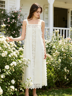 The Lace Linen Midi Dress