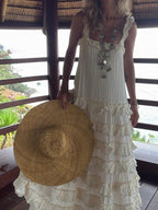 Bohemian Ruffled Tiered Maxi Dress