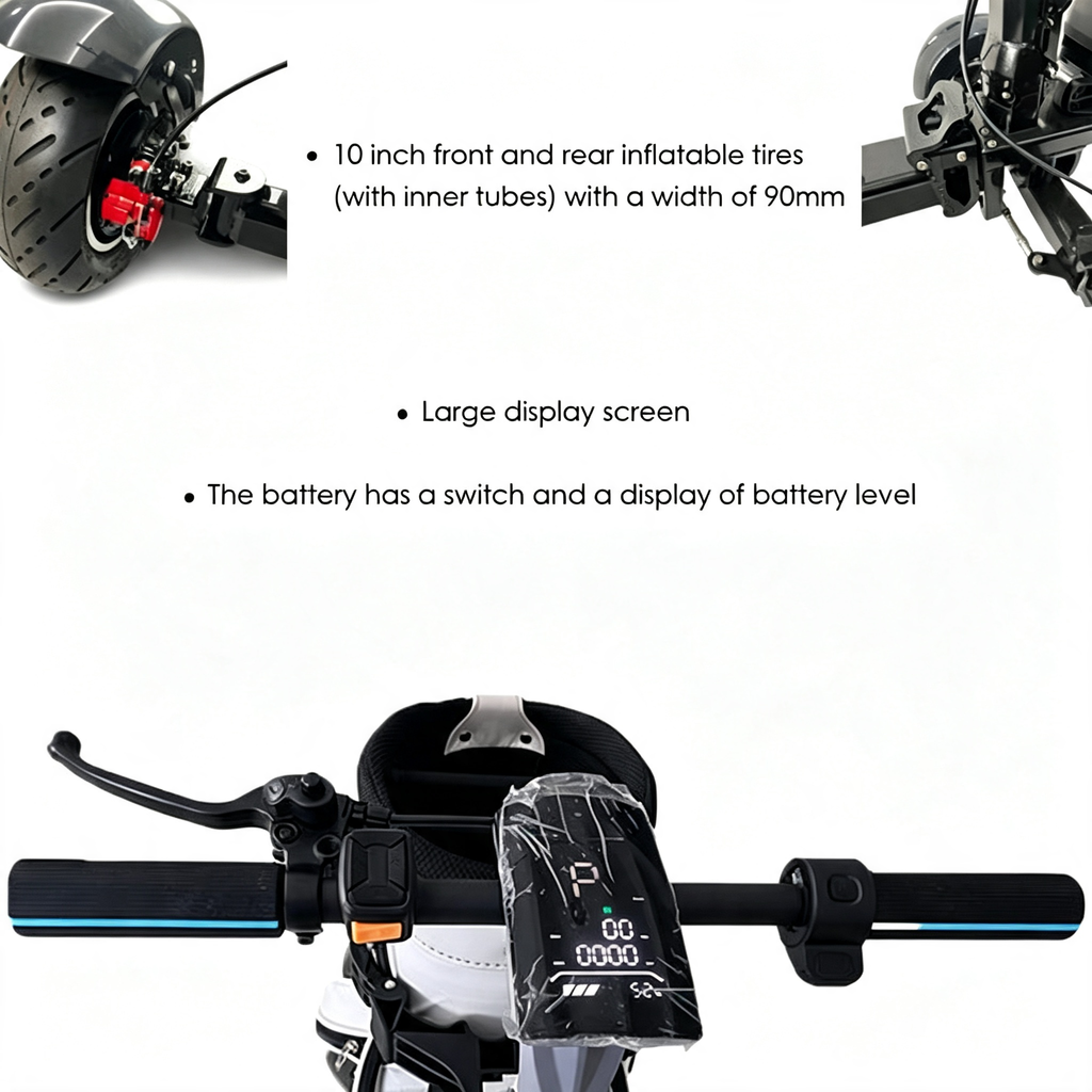 Foldable 4 Wheel Electric Golf Scooter Rideable Golf Trolley