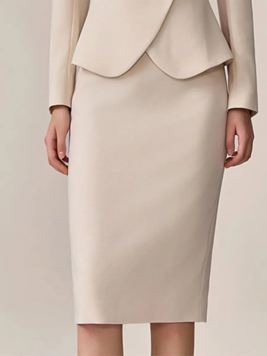 【24-hour shipping out】High-End Fashion Temperament Lapel Beige Suit