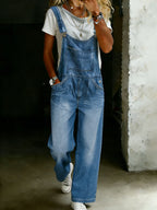 Women’s Casual One Piece Denim Jumpsuit