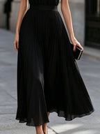 Sleeveless Pleated Midi Dress