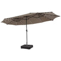 Large Heavy-Duty Patio Umbrella with Base