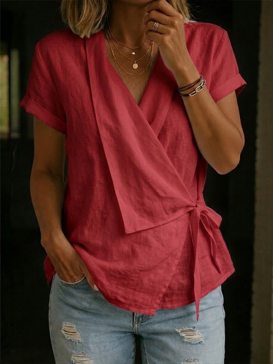 Casual Linen And Cotton Tops