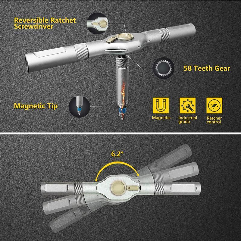 【SummerVibes】24-in-1 Multi-Purpose Magnetic Ratchet Screwdriver & Wrench Set