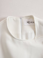 Elegant Asymmetrical Buttoned Dress