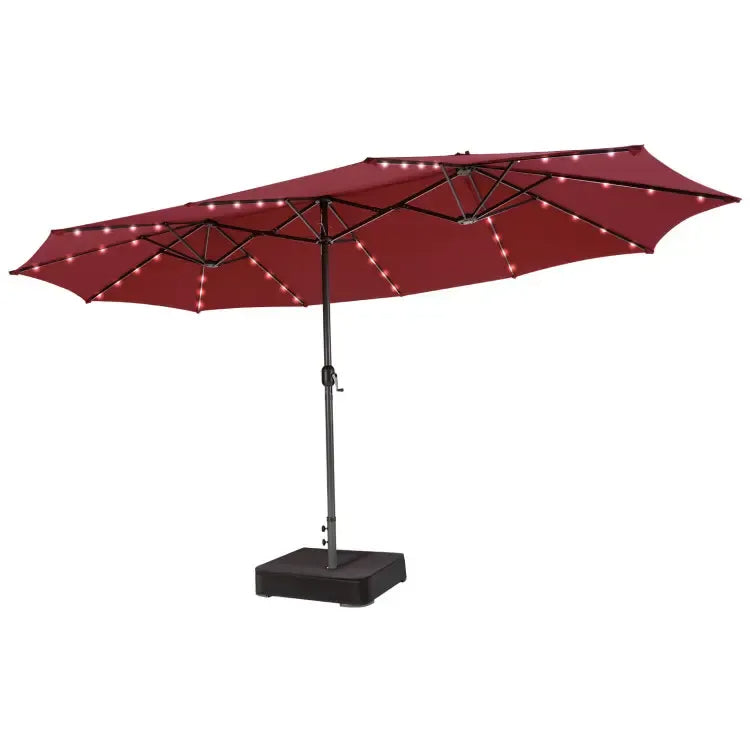 Large Heavy-Duty Patio Umbrella with Base
