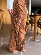 Western Fringe Wide-Leg Pants