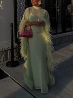 The Feather Chiffon Gown