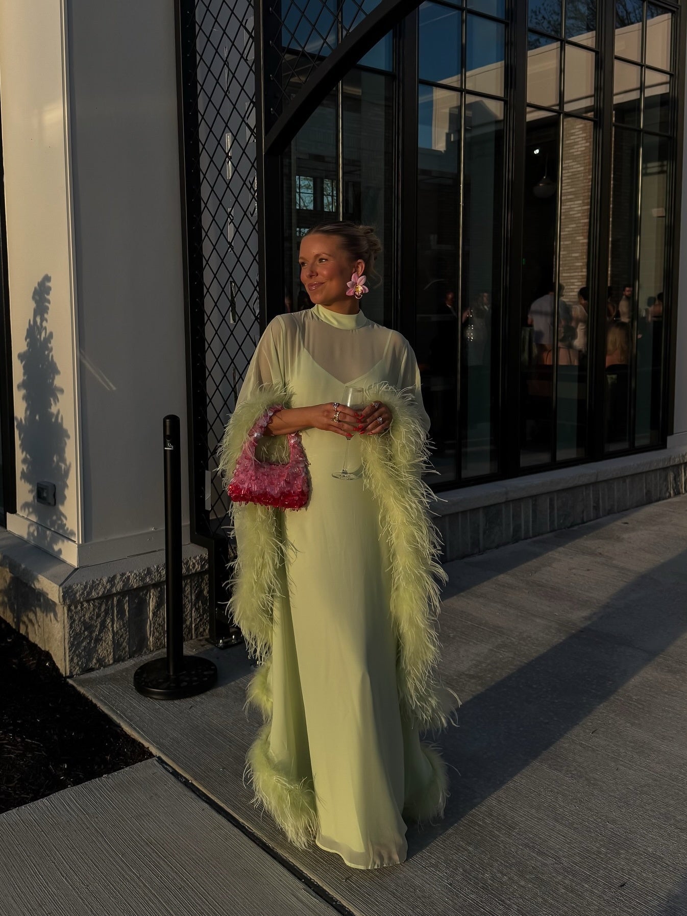 The Feather Chiffon Gown