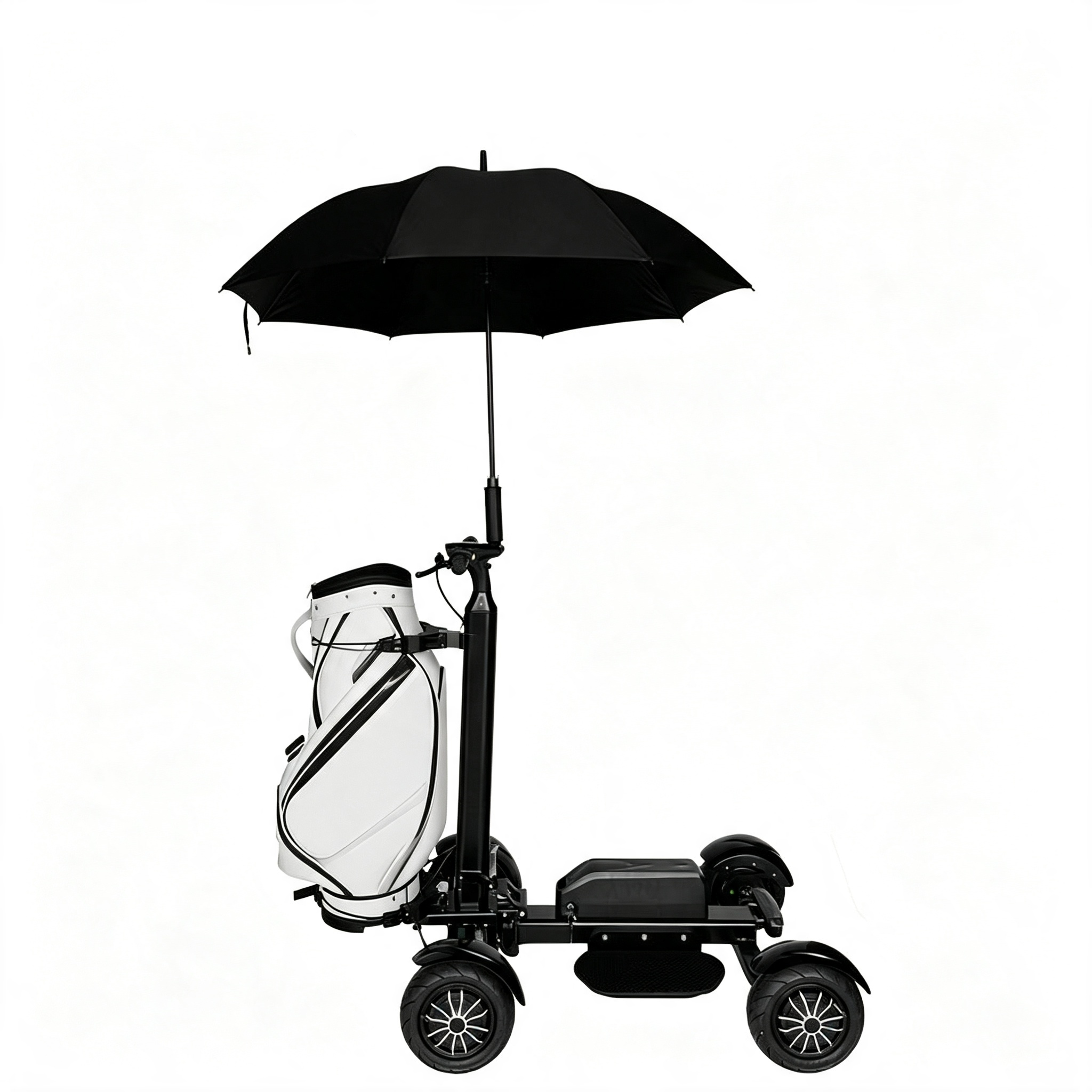 Foldable 4 Wheel Electric Golf Scooter Rideable Golf Trolley