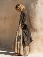 Women's Bohemian-Style Linen-Cotton Two-Piece Set — Vintage Loose Shirt & Dress Ensemble