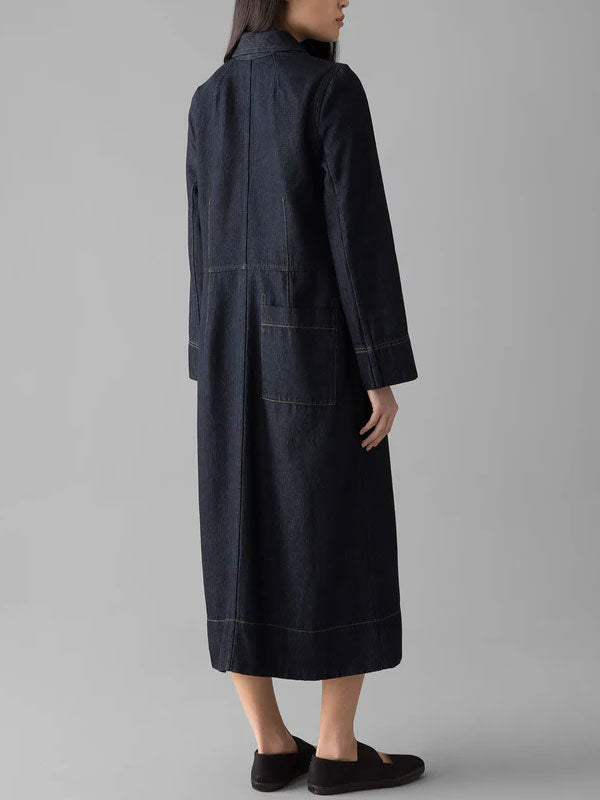 Vintage Casual Wearable Women's Long Denim Jacket