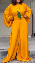Oversized Cropped Top & Wide-Leg Pant Co-Ord Set