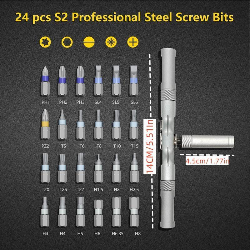 【SummerVibes】24-in-1 Multi-Purpose Magnetic Ratchet Screwdriver & Wrench Set