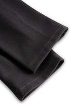 Refined Black Belted Sheath Dress with Mandarin Collar