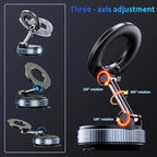 Universal Magnetic Car Phone Holder Strong Vacuum Suction Cup Mount for All Smartphones & Vehicles Foldable Design Works on Dashboard Gym & Bathroom Mirrors