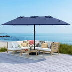 Large Heavy-Duty Patio Umbrella with Base