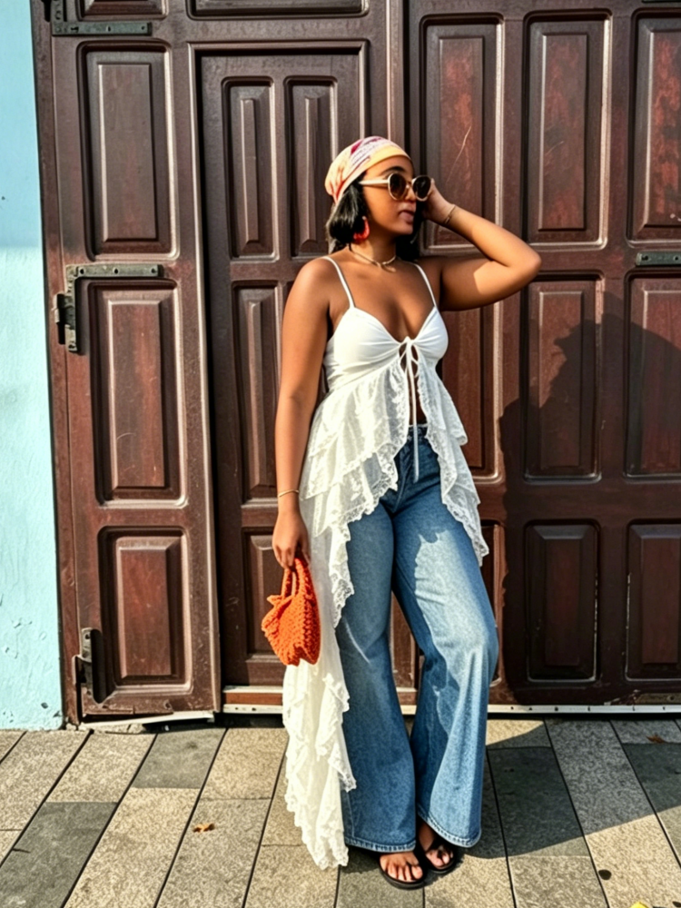 Lace Hi-Lo Layered Camisole