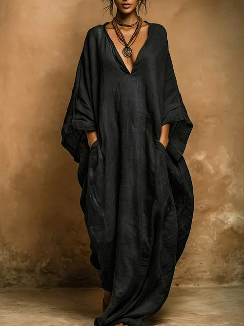 Bohemian Linen And Cotton Kaftan Robe