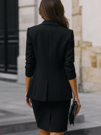 Tailored Blazer And Sleeveless Sheath Dress Two-Piece Set