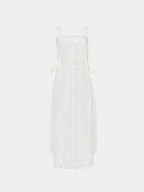 The Lace Linen Midi Dress