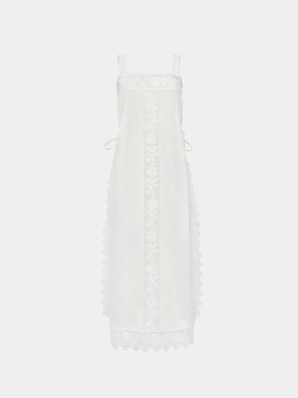 The Lace Linen Midi Dress