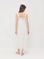 The Lace Linen Midi Dress