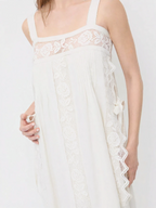 The Lace Linen Midi Dress