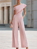Elegant One-Shoulder Wide-Leg Jumpsuit