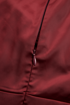 Vintage-Inspired Satin Midi Dress With Draped Collar